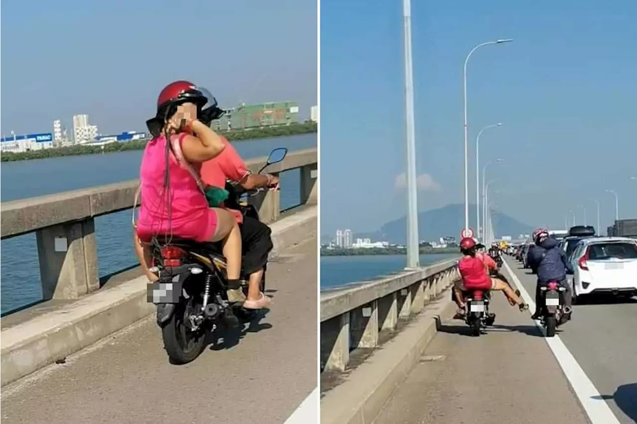 Couple who intimidated other bikers on Penang Bridge fined RM2,500 each