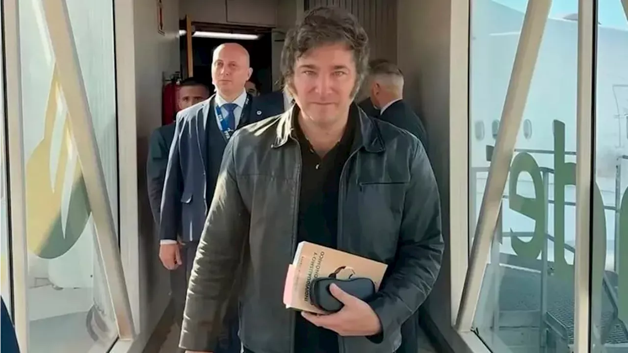 El presidente Javier Milei llega a Roma después de su visita a Israel