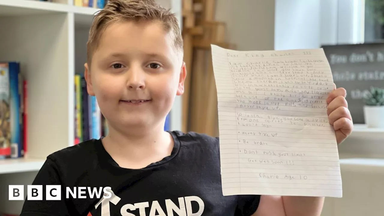 Tilstock boy, 10, tells King: Never give up