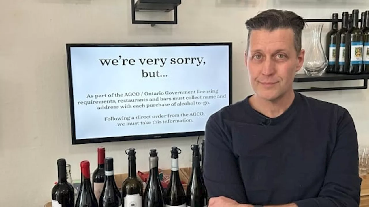 Ontario's booze regulator told a bar to collect names from take-out customers. Now it's backtracking