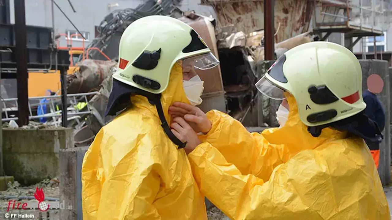 Sbg: Rund 2.000 Liter ausgelaufenes Thermoöl führte zu Gefahrguteinsatz in Hallein