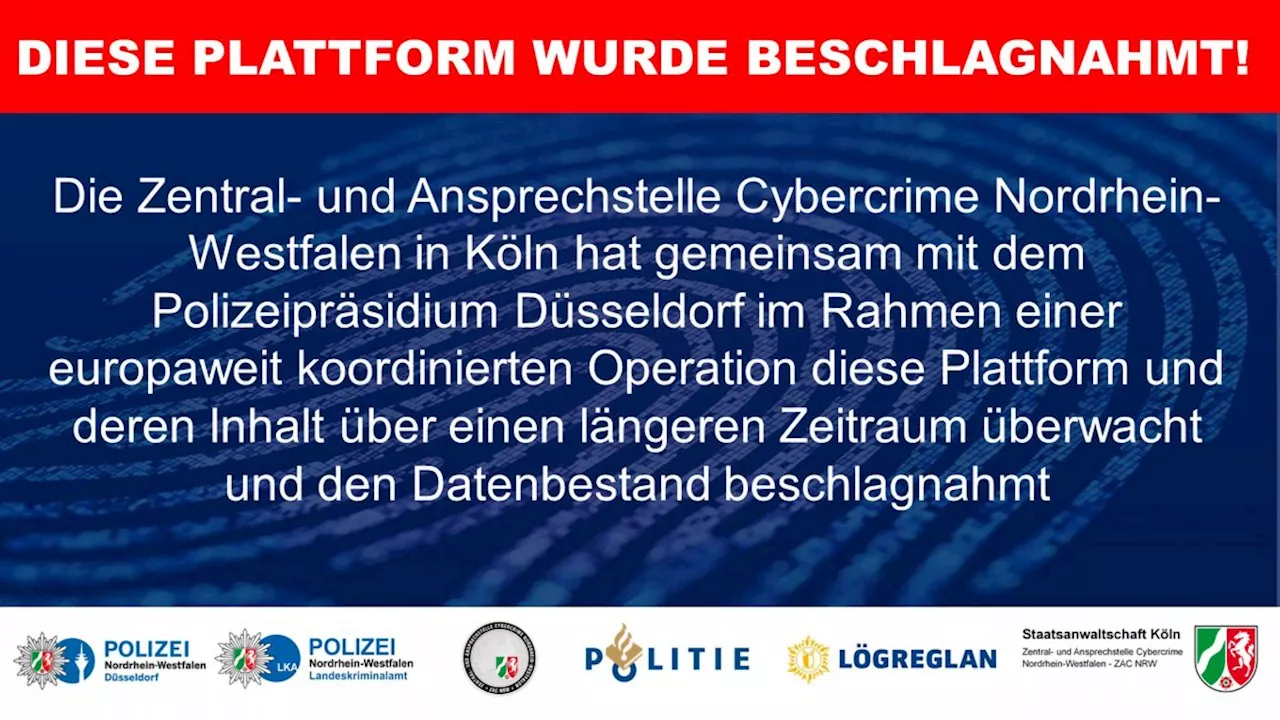 'Crimemarket': Polizei beschlagnahmt kriminelle Handelsplattform im Internet