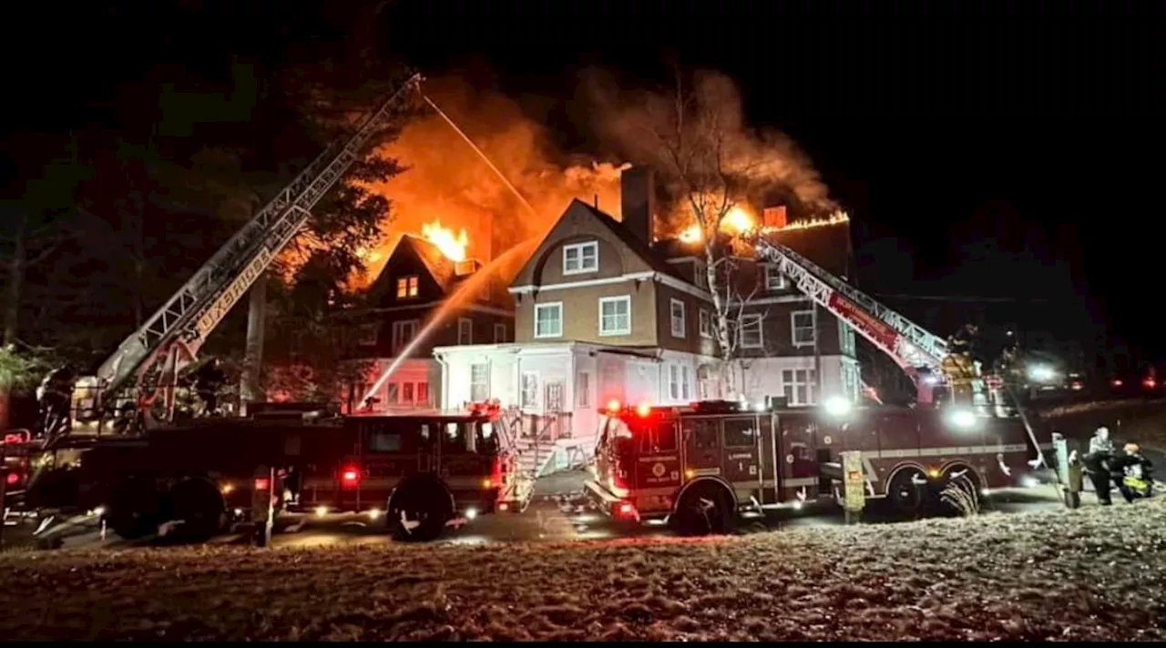 Massive fire overnight at 43-room Oakhurst Manor in Northbridge