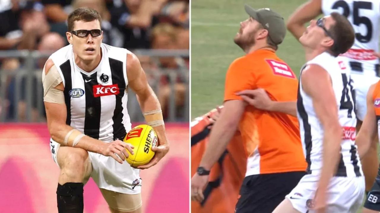 Mason Cox set to respond after interrupting GWS Giants’ pre-game midfield warm-up