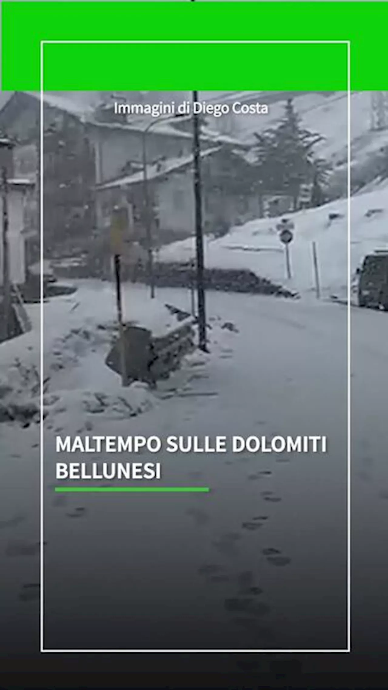 Maltempo, mezzo metro di neve a Falcade