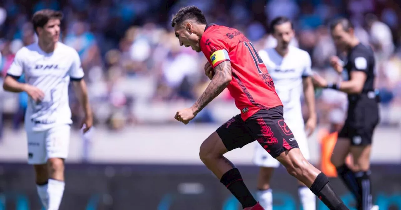 Tijuana rescata el empate ante Pumas con hat trick desde el punto penal