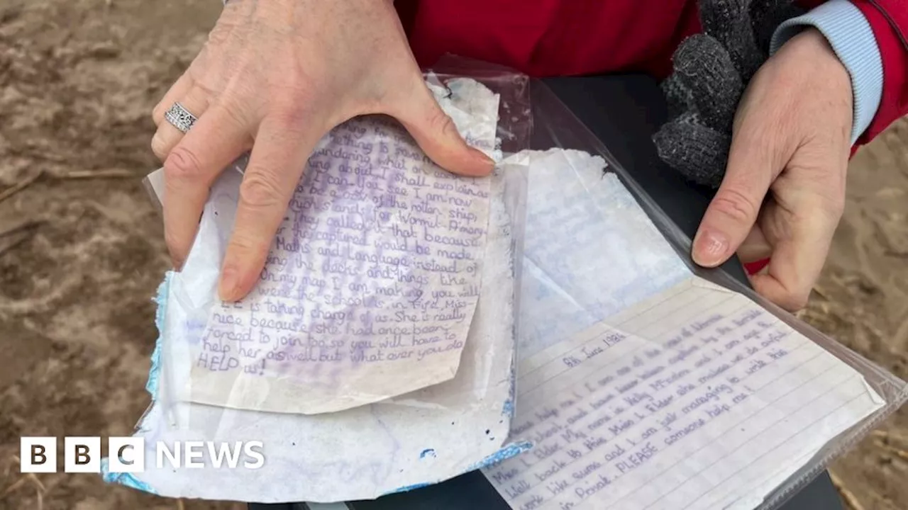 Children's messages in a bottle wash up on beach after 40 years