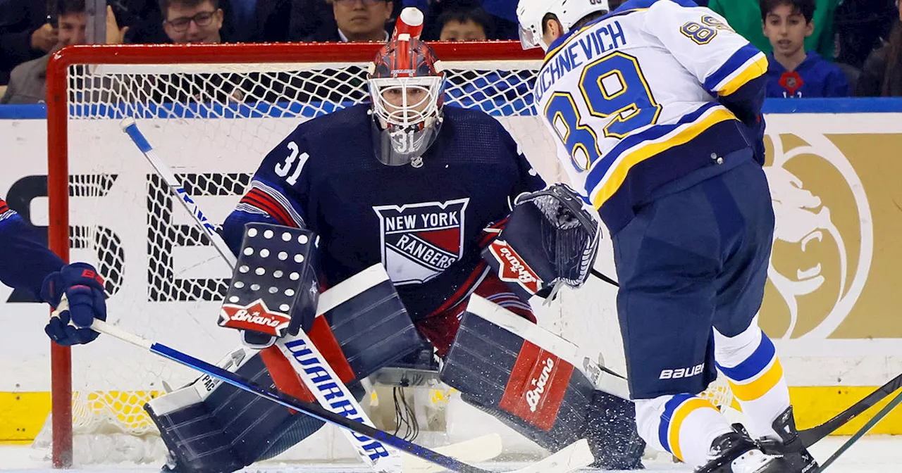 Shesterkin gets 13th career shutout in 200th NHL game as Rangers down Blues