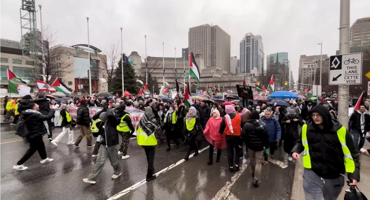 National March for Gaza draws a massive crowd to Parliament Hill