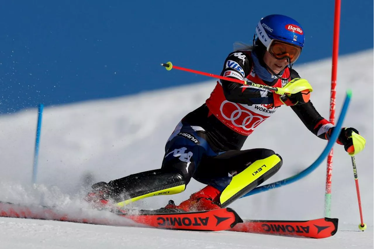 Mikaela Shiffrin wins 1st race after six-week injury layoff to lock up World Cup slalom season title