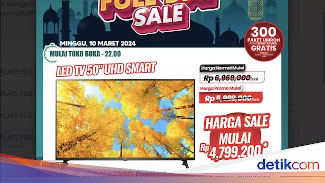 Gokil! Beli LED TV 50-65 Inch di Transmart Full Day Sale Hemat Rp 4 Jutaan