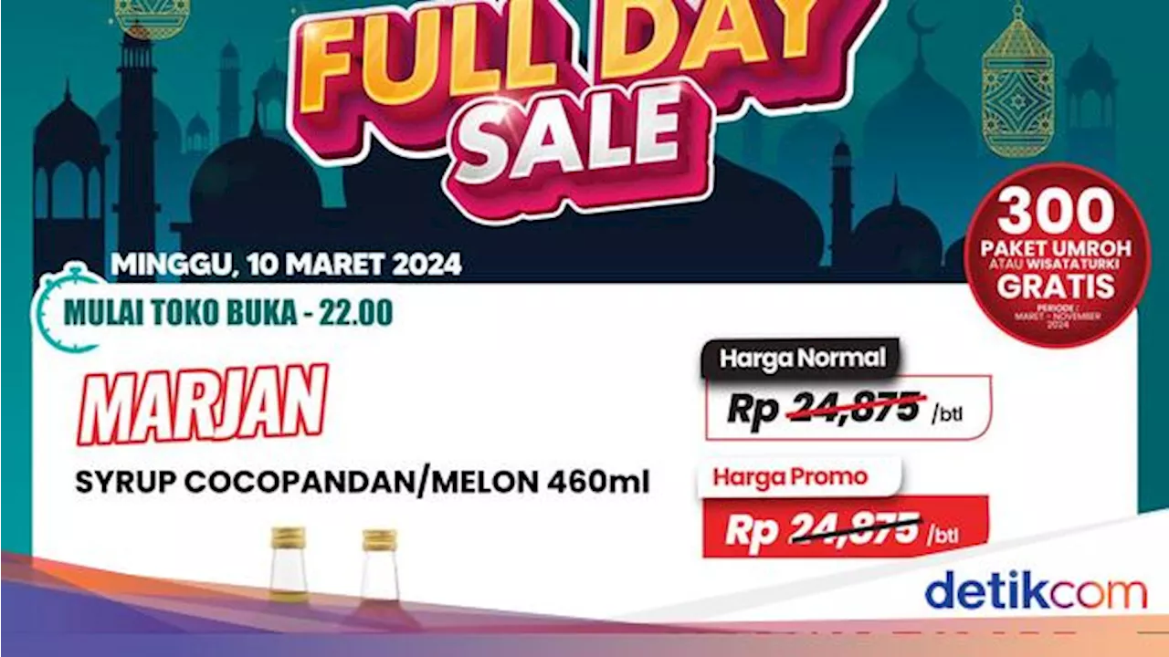 Pas buat Stok Puasa, Sirup di Transmart Full Day Sale Cuma Rp 19 Ribuan