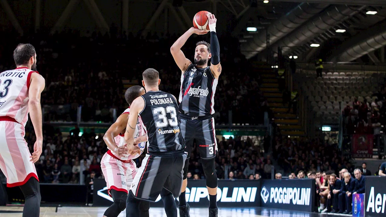 La Virtus Bologna scatena una pioggia di triple, Olimpia Milano battuta 84-75