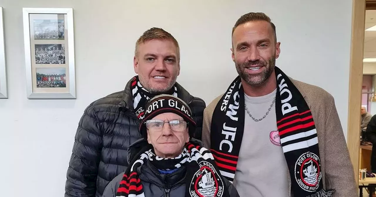 Calum Best and the Wealdstone Raider spotted at Port Glasgow Juniors match