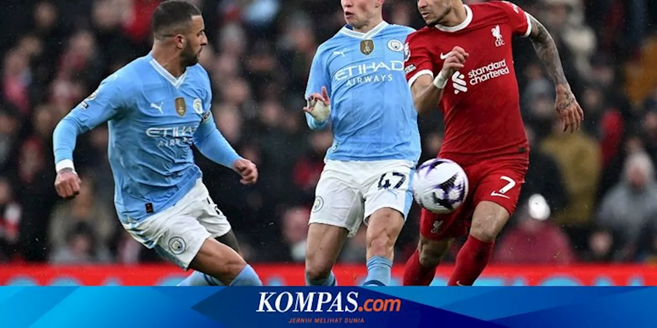 Hasil Liverpool Vs Man City 1-1: Sama Kuat di Anfield, Arsenal Tetap di Puncak