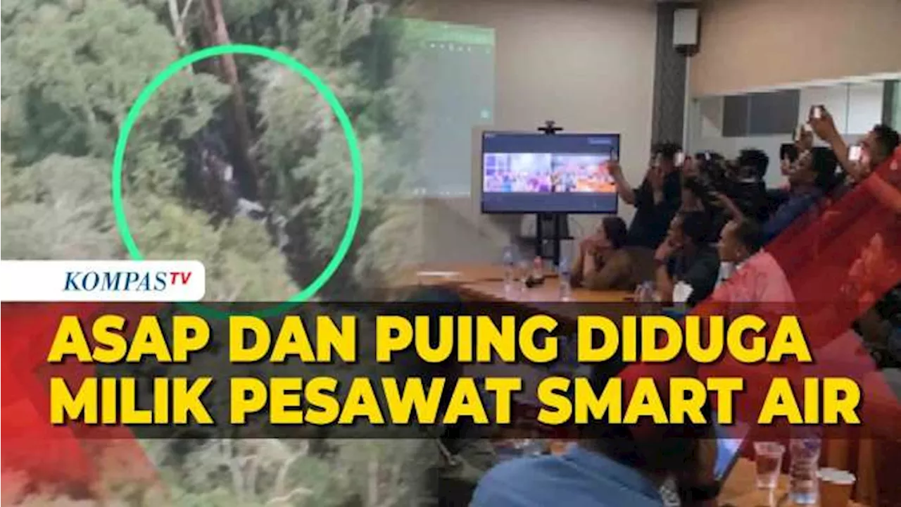 Penampakan Puing dan Asap Diduga Tempat Jatuhnya Pesawat Smart Air di Kaltara