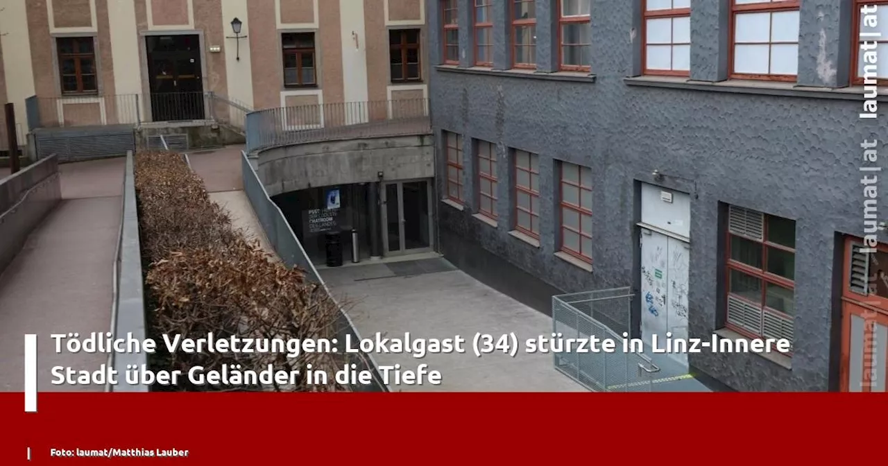 Tödliche Verletzungen: Lokalgast (34) stürzte in Linz-Innere Stadt über Geländer in die Tiefe