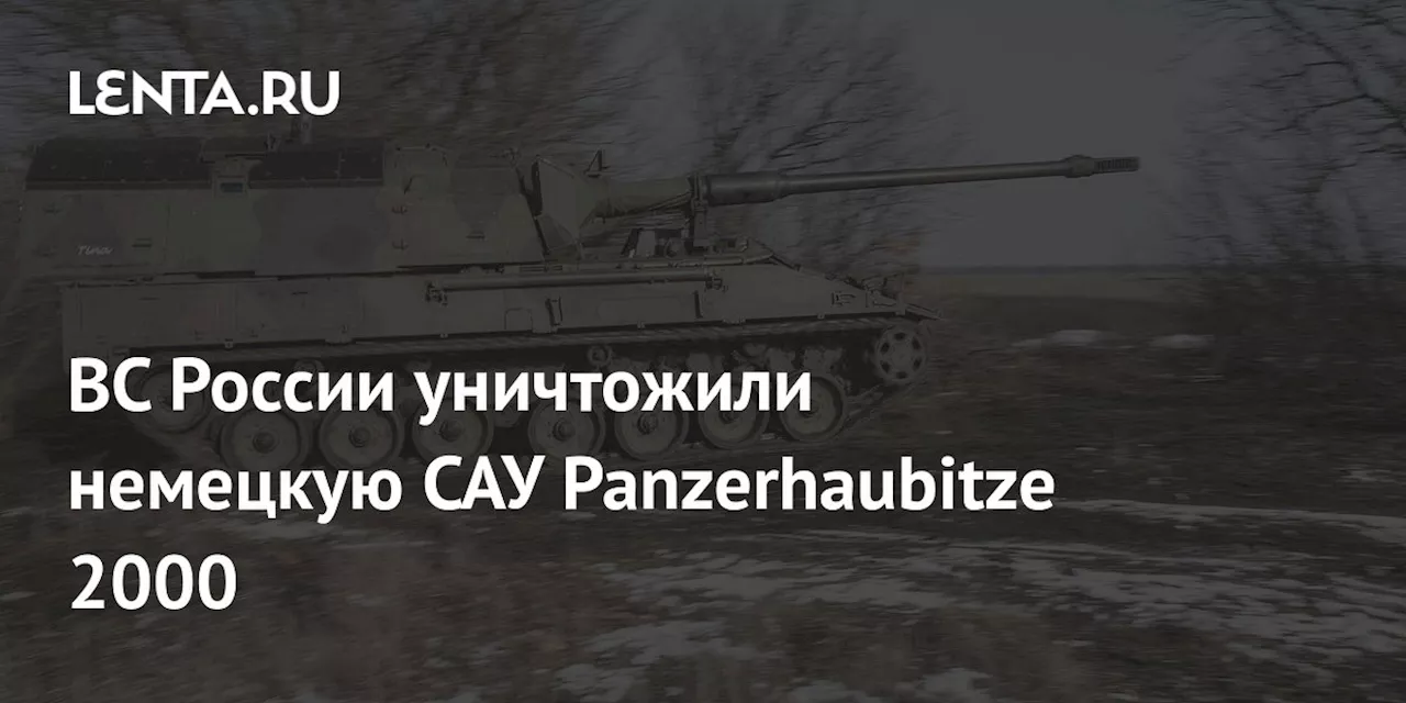 ВС России уничтожили немецкую САУ Panzerhaubitze 2000