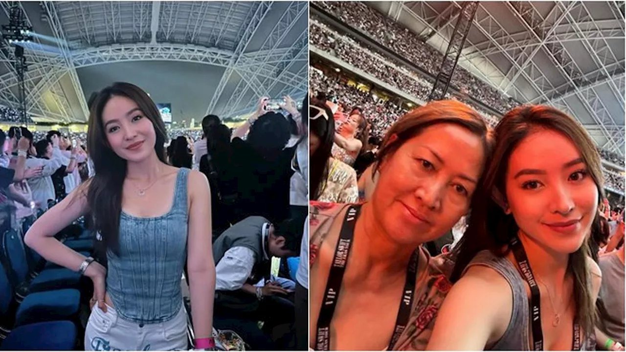 7 Potret Natasha Wilona Nonton Konser Taylor Swift dengan Ibunda, Seru Abis