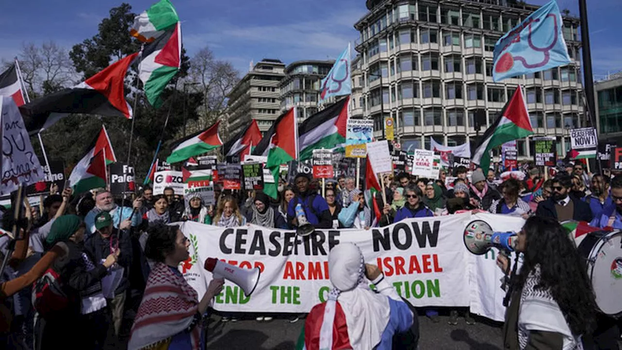 Ribuan Orang Turun ke Jalan, Unjuk Rasa Pro-Palestina di London