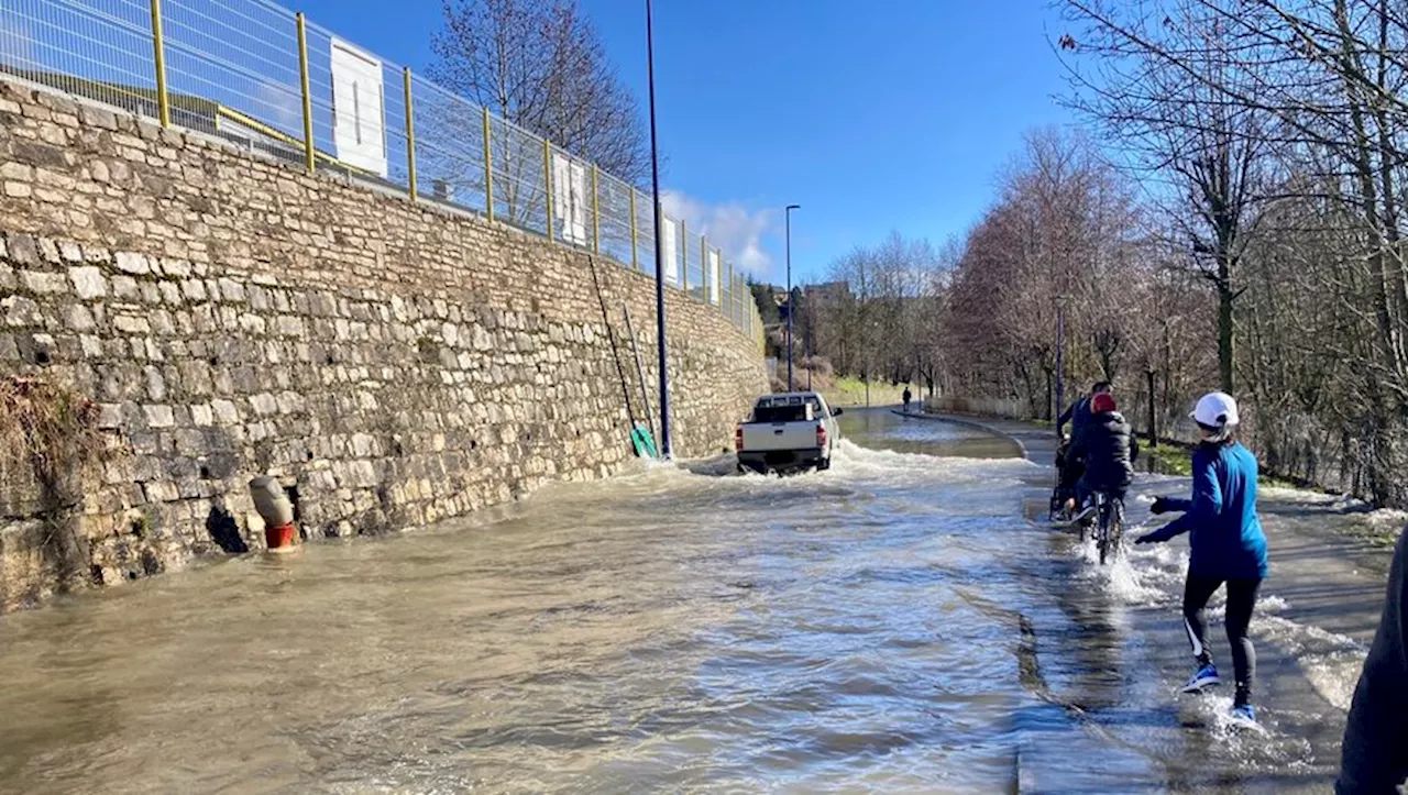 Intempéries en Lozère : à Mende, Ramilles et le Chapitre sont devenus de vastes étendues d'eau