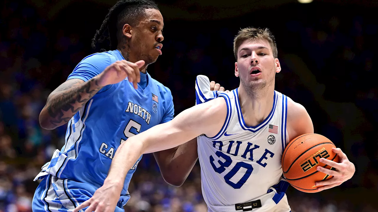 Duke's Kyle Filipowski denies intentionally tripping UNC's Harrison Ingram in rivalry loss