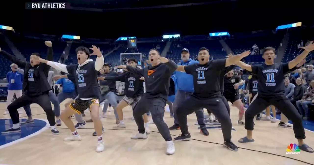 Family and friends surprise BYU basketball player by performing Haka