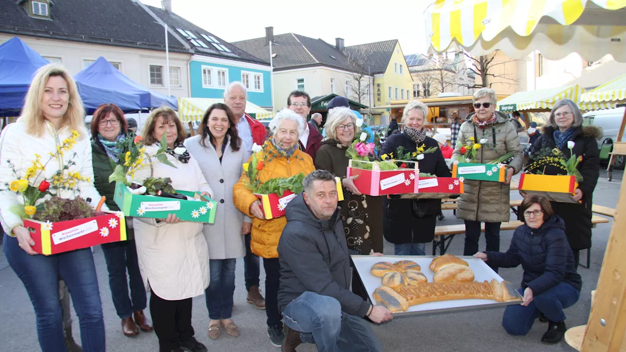 Gelungener Saisonauftakt am Hainfelder Wochenmarkt