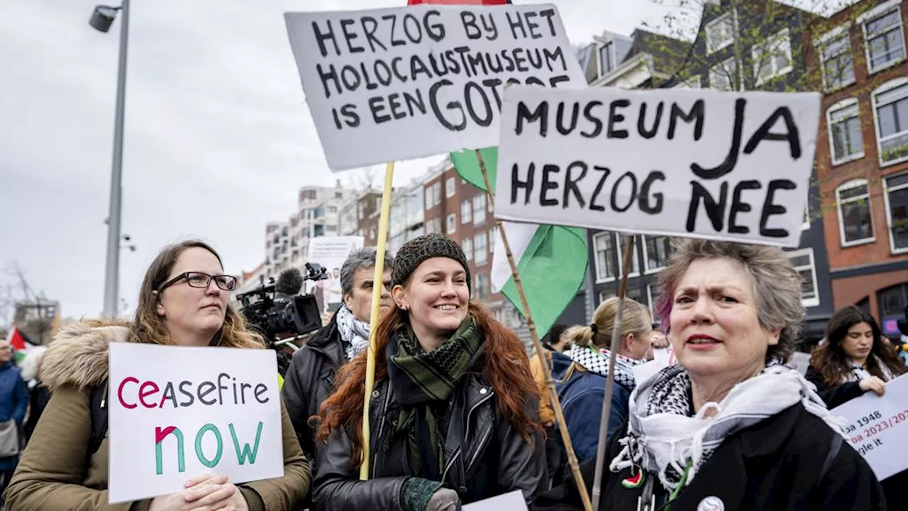 Demonstraties gaande tegen komst Israëlische president bij Holocaustmuseum