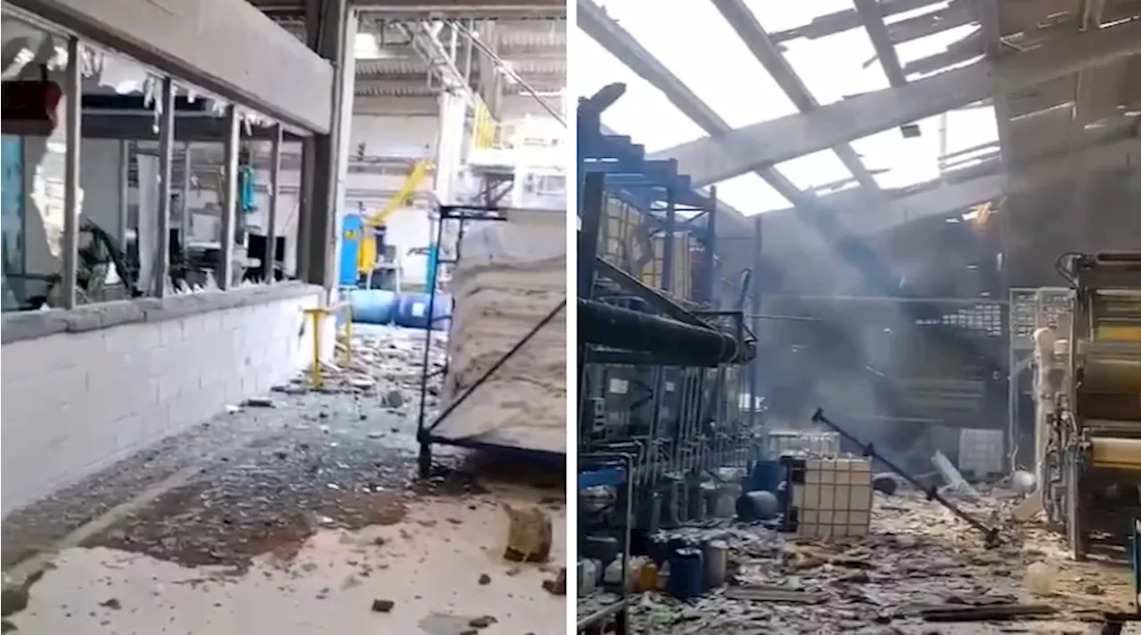 En imágenes: la fuerte explosión en una fábrica de Barranquilla que dejó cuantiosos daños