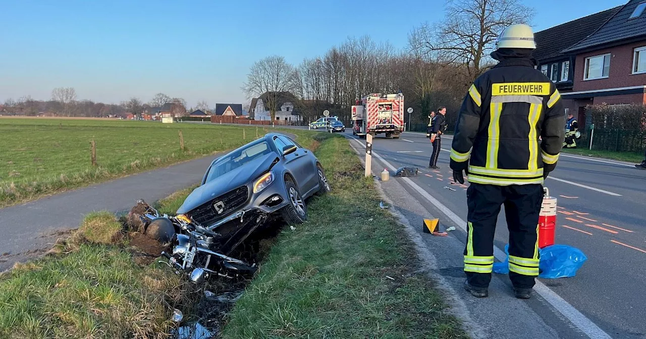 22-Jähriger bei Unfall im Kreis Gütersloh schwer verletzt - Rettungshubschrauber landet