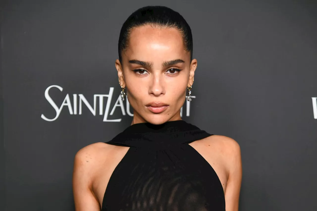 Zoë Kravitz Is Alluring in All Black at Saint Laurent Pre-Oscars Dinner