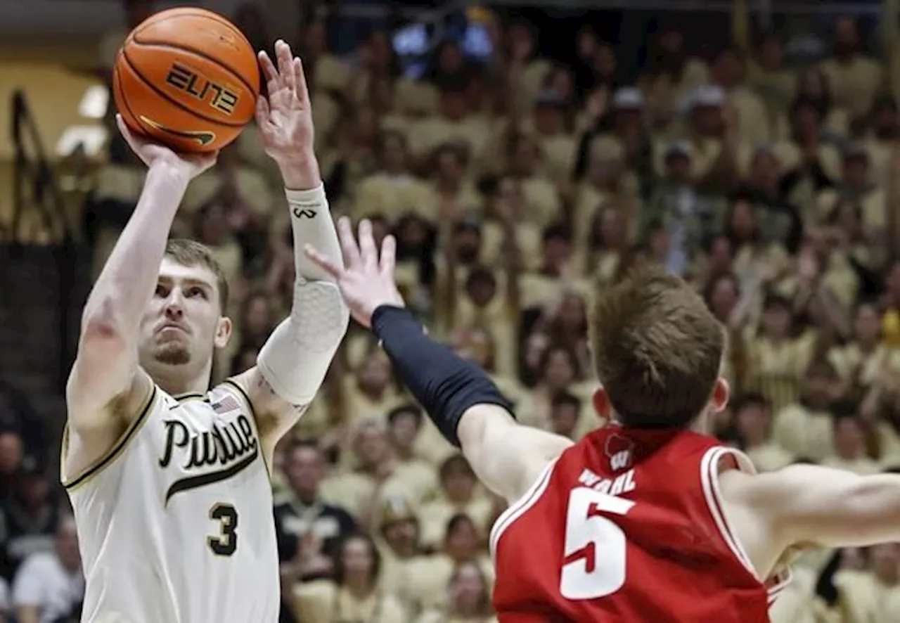 Purdue retires Zach Edey's jersey after he leads No. 3 Boilermakers past Wisconsin in home finale