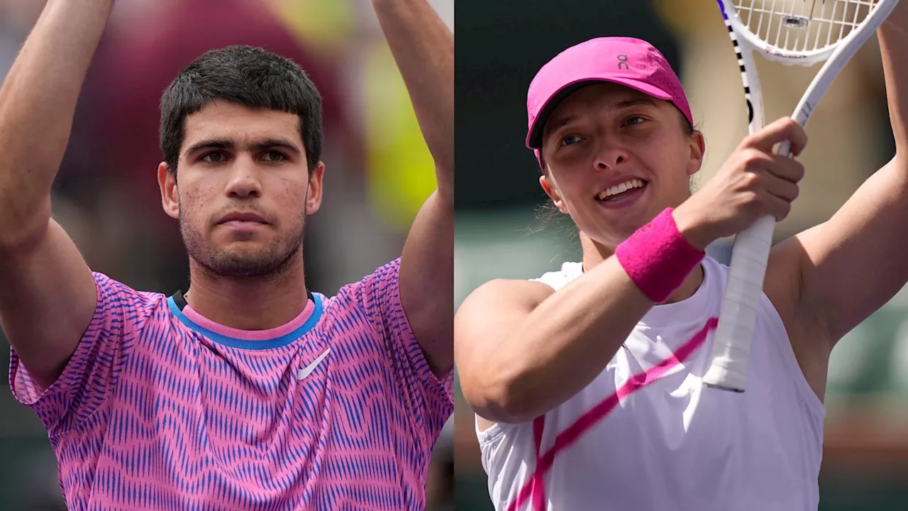 BNP Paribas Open: Defending champion Carlos Alcaraz and Iga Swiatek storm through at Indian Wells