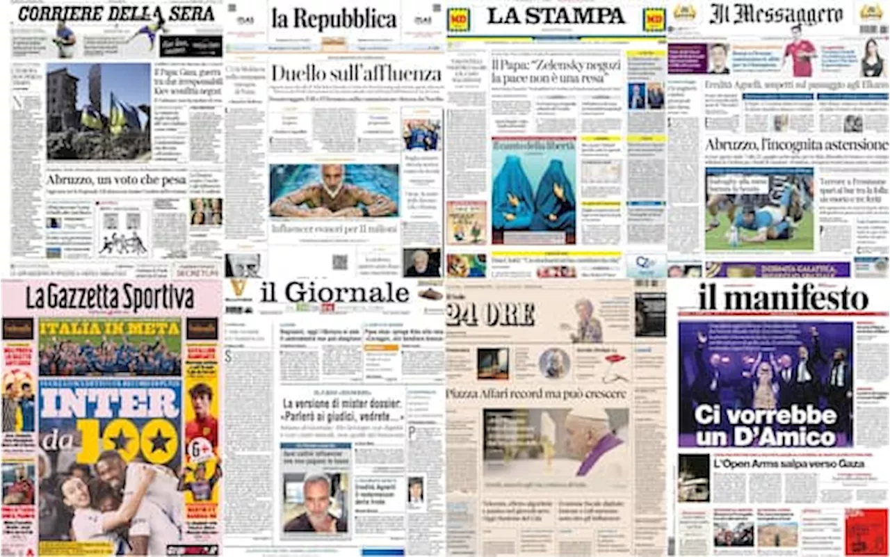 Le prime pagine dei quotidiani di oggi 10 marzo: la rassegna stampa di Sky TG24