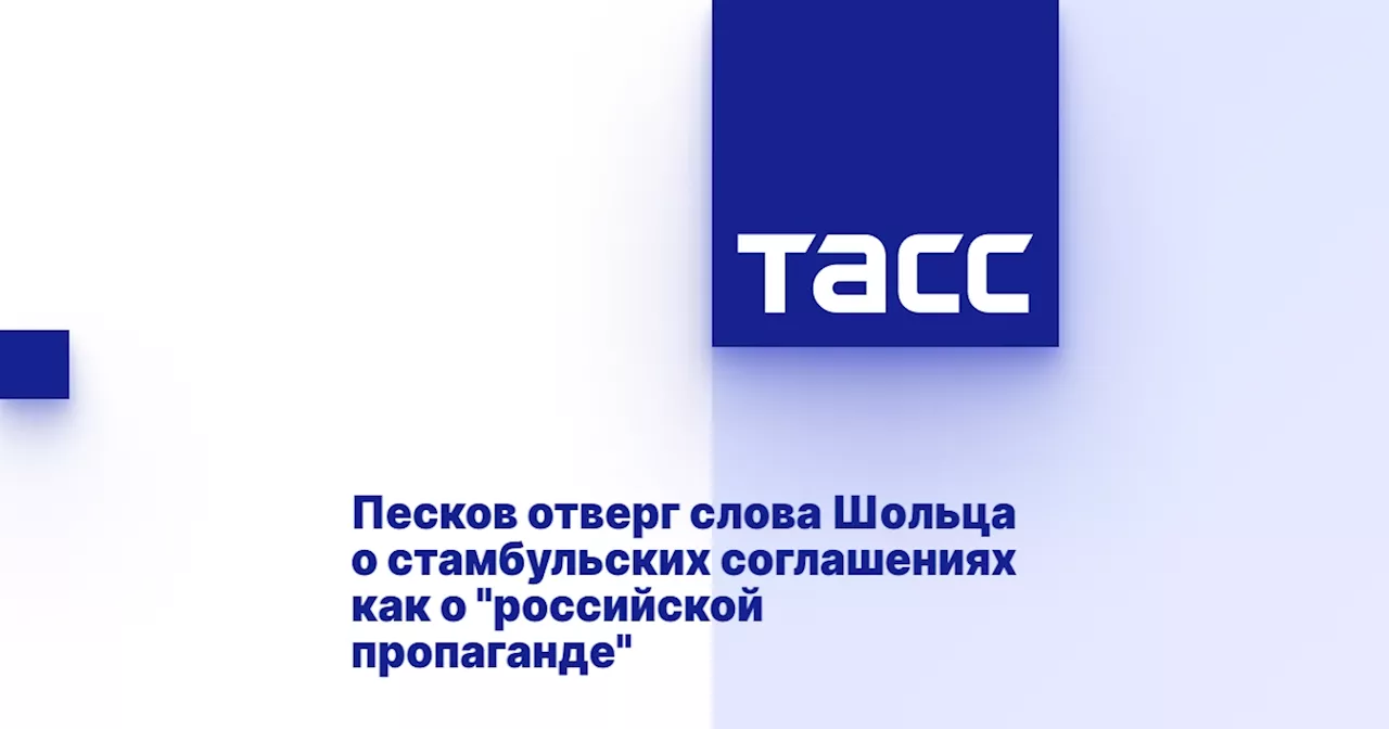 Песков отверг слова Шольца о стамбульских соглашениях как о 'российской пропаганде'