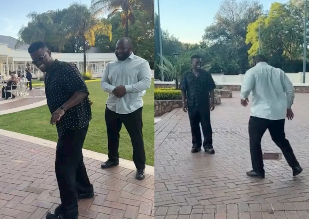 Murdah Bongz teaches Springbok star Ox Nché some moves