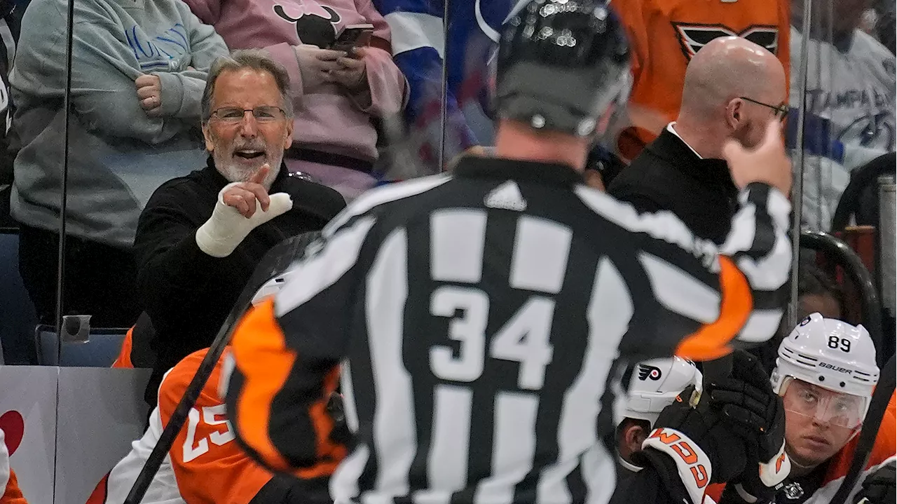 Flyers' Tortorella initially refuses to leave bench after ejection