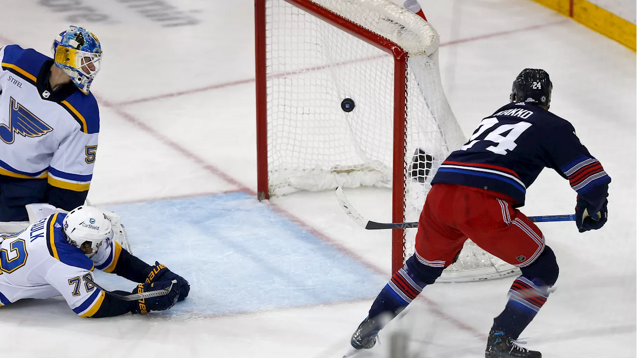 Shesterkin gets 13th career shutout in 200th NHL game as Rangers down Blues