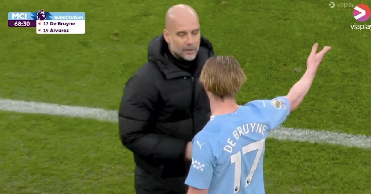 De Bruyne woest op Guardiola: 'Opvallend, maar eigenlijk ook noodzakelijk'