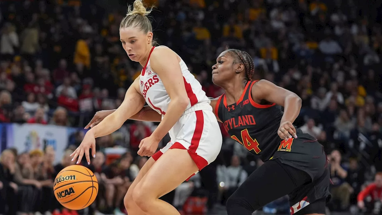 Nebraska’s Jaz Shelley shoots the Terps out of the Big Ten tournament