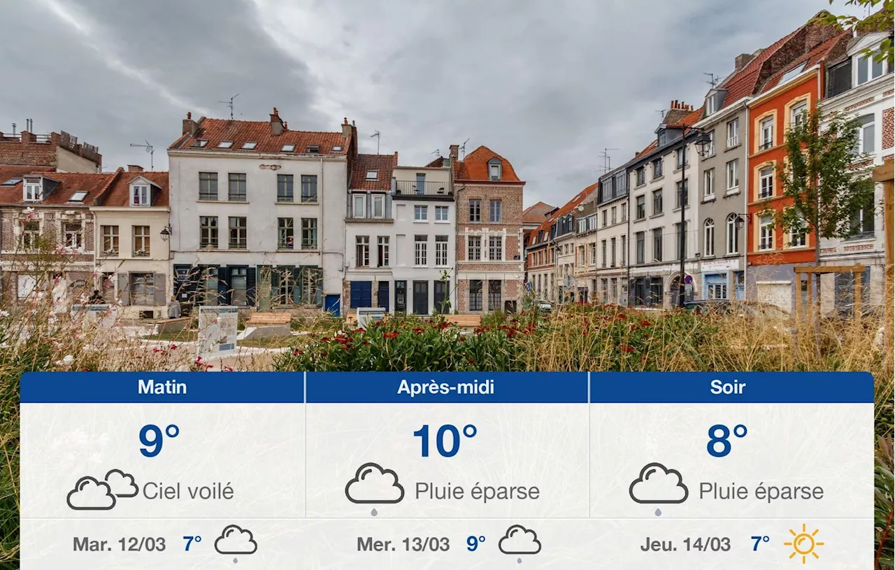 Prévisions météo du lundi 11 mars 2024 à Lille