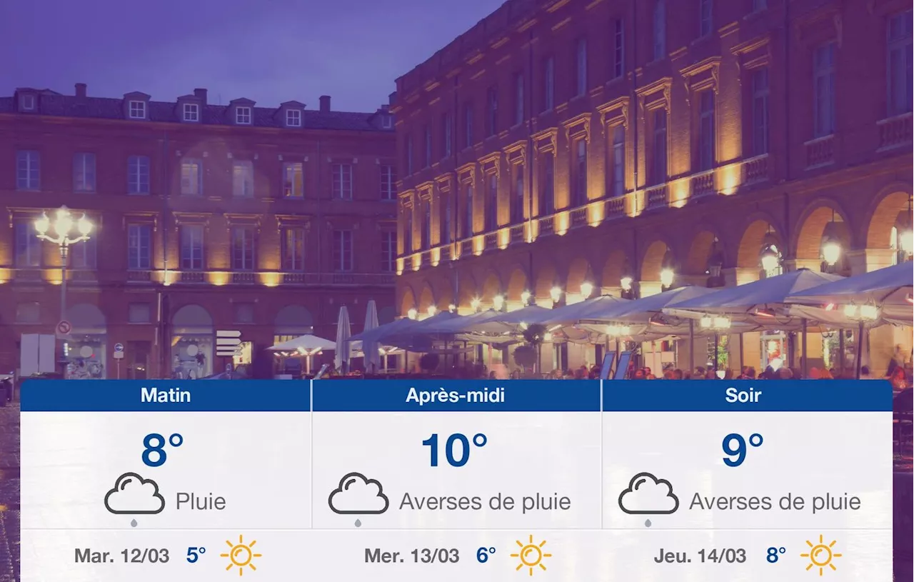 Prévisions météo du lundi 11 mars 2024 à Toulouse