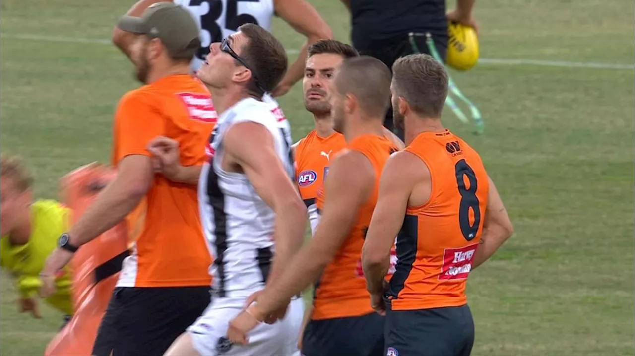 New vision emerges of Mason Cox’s ‘bizarre’ pre-match incident against GWS Giants