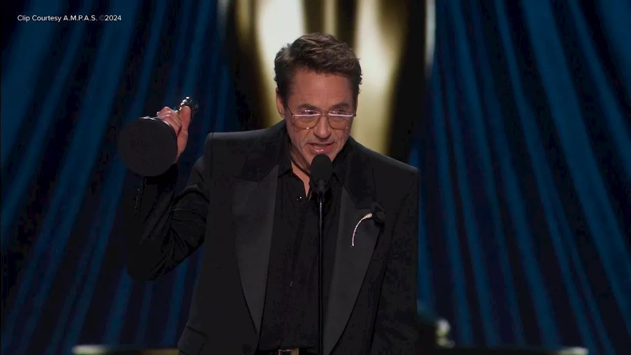 Robert Downey Jr. wins Oscar his first ever, for Best Supporting Actor in 'Oppenheimer'