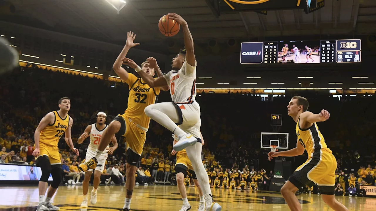 Terrence Shannon Jr. scores 25 as No. 12 Illinois beats Iowa 73-61