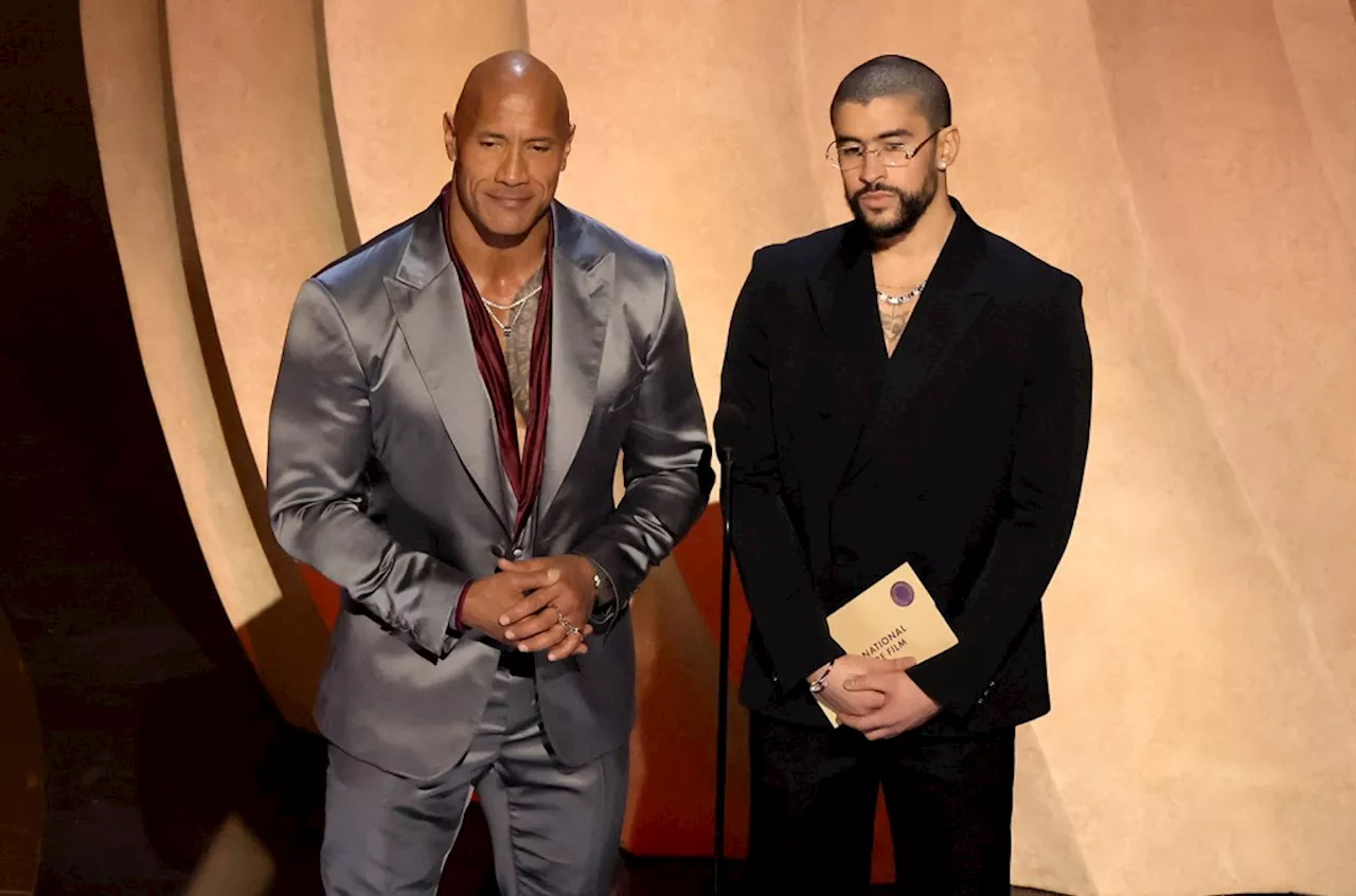 Bad Bunny Spends His 30th Birthday Presenting at the Oscars With Dwayne ‘The Rock’ Johnson