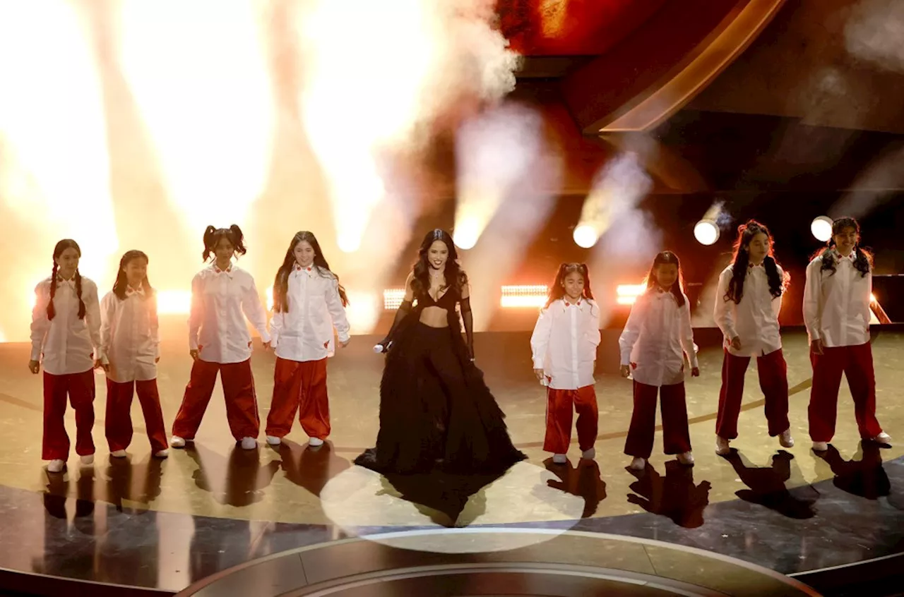 Becky G Performs a ‘Flamin’ Hot’ Rendition of ‘The Fire Inside’ at 2024 Oscars