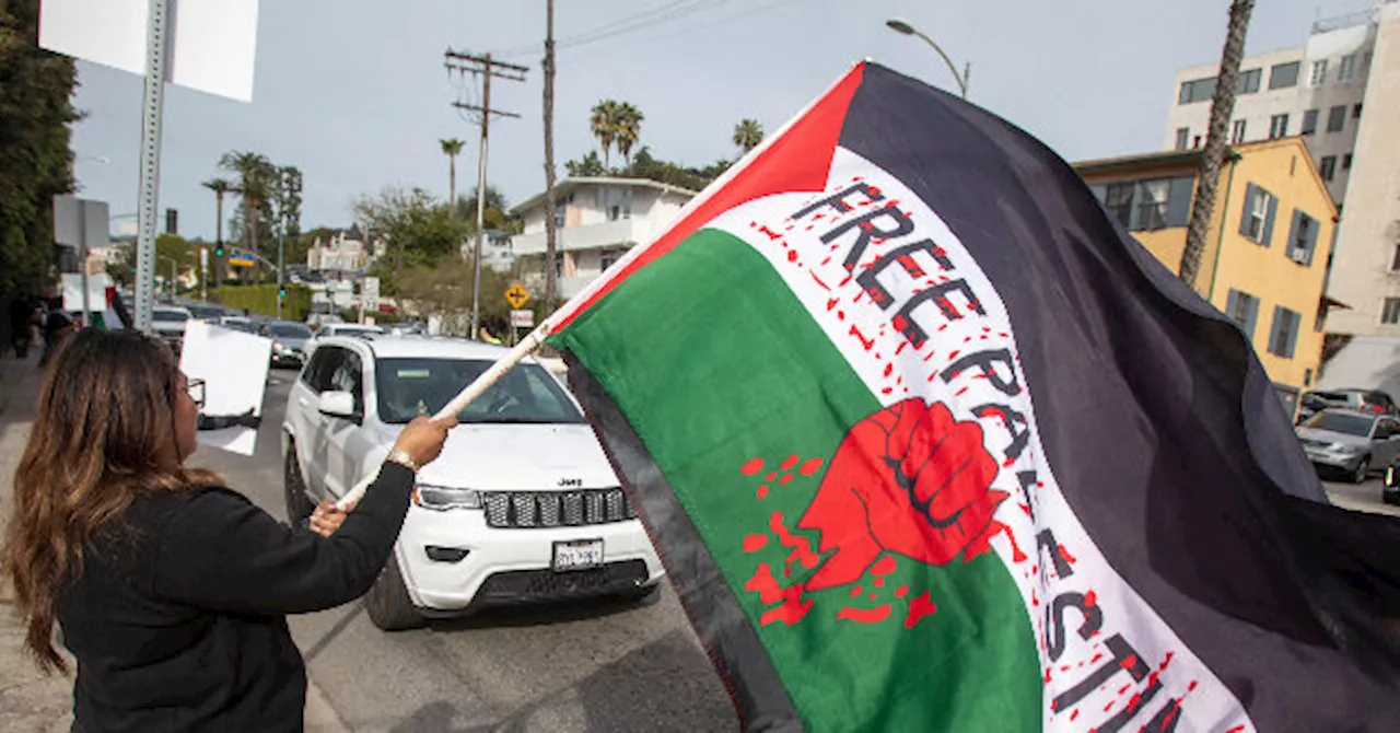 Hundreds of Anti-Israel Protesters Crash Oscars, March Through Hollywood Ahead of