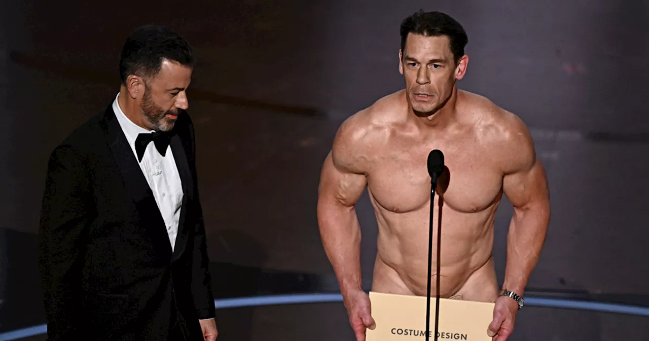 John Cena makes a surprise appearance at the Oscars stage